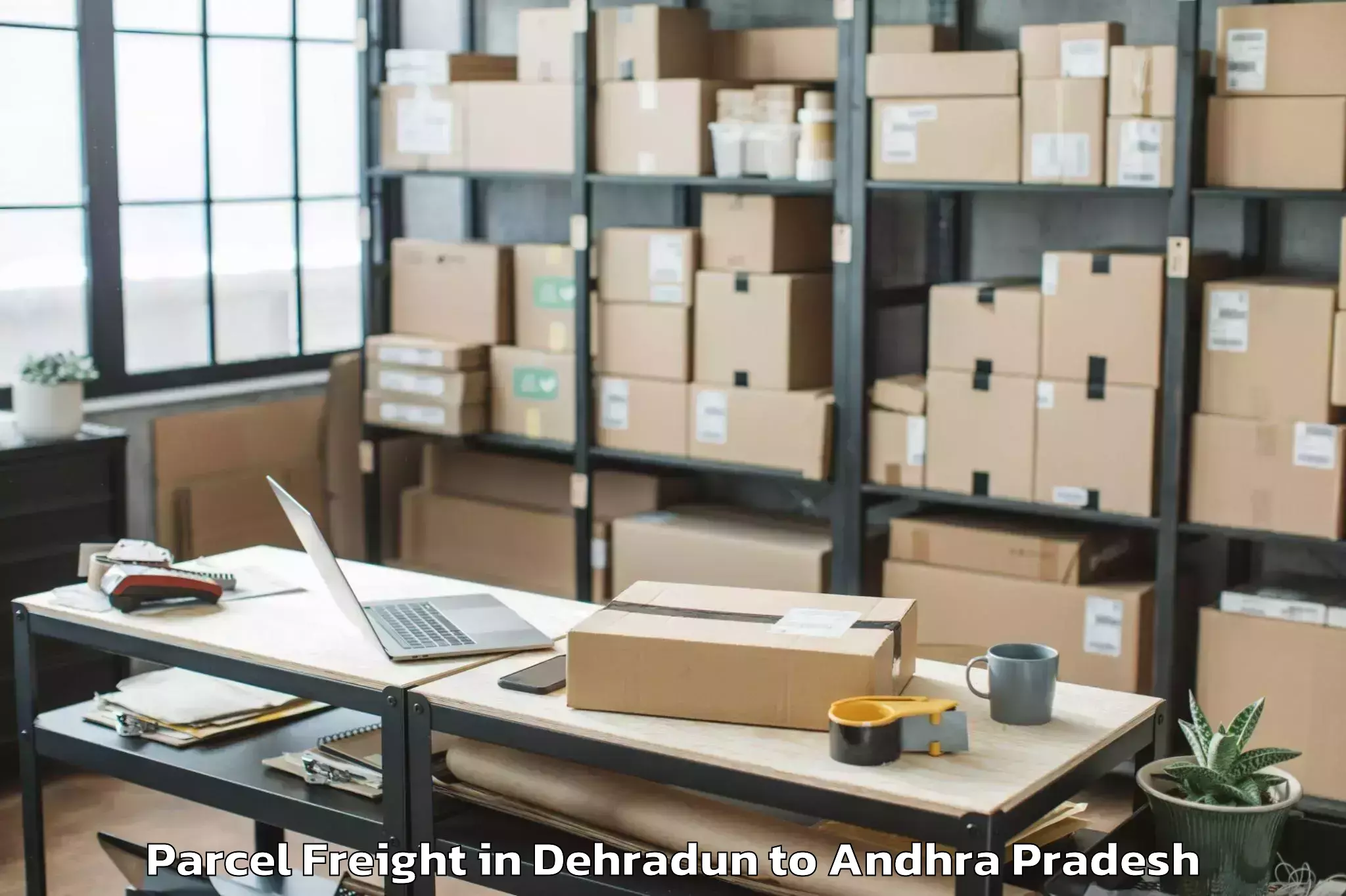 Leading Dehradun to Bollapalle Parcel Freight Provider